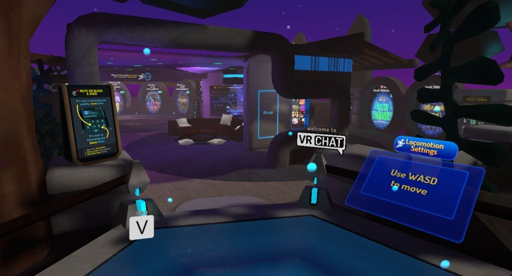 Come entrare nel metaverso VRChat: immagine casa iniziale Futuria Metaverse